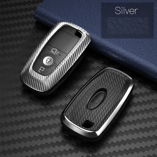 TPU+Carbon fiber grain Key Cover Key Case For Ford Mondeo Fusion F150 Mustang Explorer Edge Ecosport F-150 F-250