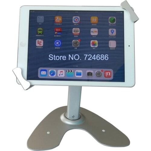Universal 10 to 13 inch tablet desktop secure lock stand for iPad pro display on trade show table for Surface pro table holde