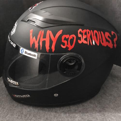 Clown WHY SO SERIOUS Reflective Motorcycle Sticker Car Helmet Modified Decal Applique Waterproof For SHOEI AGV ARAI HJC LS2