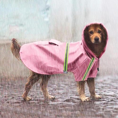 Waterproof Dog Rain Coat Pet Raincoat Golden Retriever Labrador Dogs Cat Clothes Night Reflective Large Small Dog Snow Clothing