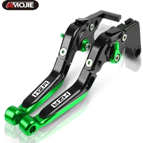 Motorcycle Accessories Extendable Adjustable Foldable Handle Levers Brake Clutch For Kawasaki H2 / H2R 2015 2016 H2R LOGO