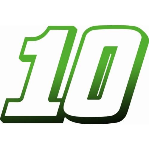 WaveHands Number 10 helmet Vinyl Motorcycle Sticker Funny 3D JDM Sticker on Auto Motorcycle Accessories Sticker