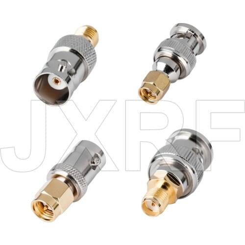 The factory sales 4pcs/set BNC to SMA adapter BNC male female to SMA male Plug female Jack RF connector 4 type fast ship