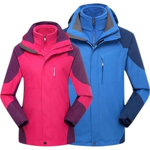 Winter Ski Snowboard Two-piece Waterproof Windbreaker Jacket Camping Hiking Hooded Jacket Mountaineering Thickened Warm Coats