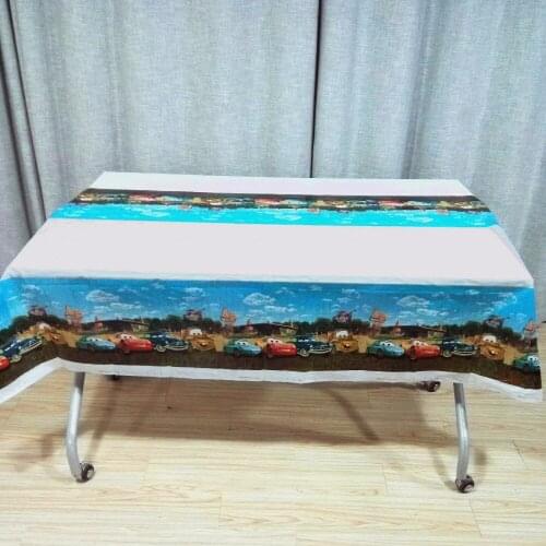 108cm*180cm tablecloth Disposable Birthday Tablecloths Kids Happy Birthday Party Plastic Tablecover Supplies Set