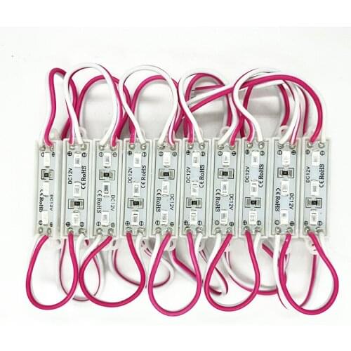 200pcs DC12V 5730 3 LED Module Small Slim Letter 39*12mm Waterproof Decorative 5730 Hard Strip Bar Light White Red Green Blue