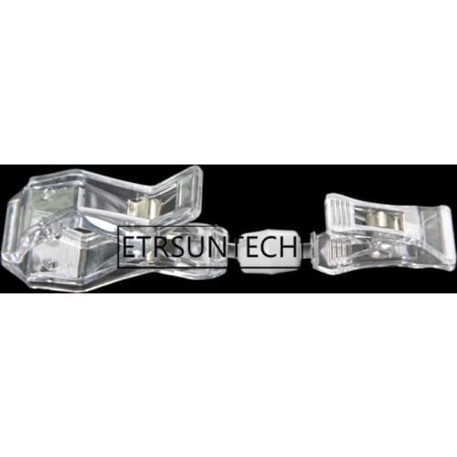 200pcs Clear Plastic Universal 360 Rotating Thumb Clip Sign Holder In Display