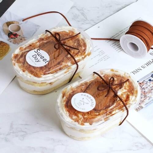 50pcs High quality PET plastic Tiramisu cake box 500ml transparent kitchen diy pudding jelly yogurt salad dessert cups with lids