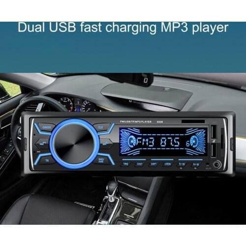 5008 12V Car MP3 Player Dual USB Quick Charging Bluetooth Hands-free Radio Player for Vehicles Car Electronics Accessories