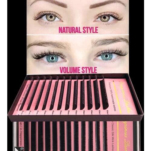 8~15mm Mix False Black Matte Eyelashes Silk Natural Soft Eyelash Extensions Mink Individual Lashes Makeup Maquiagem Cilios