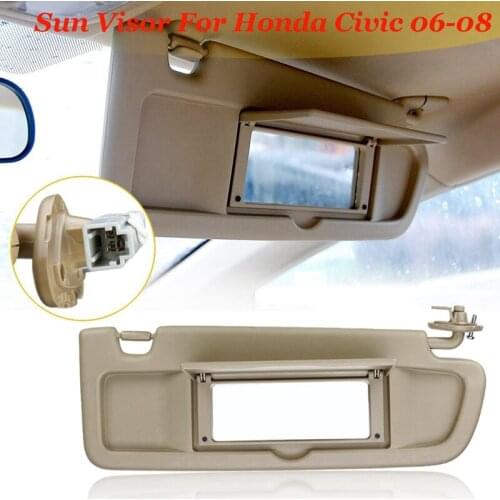 AU05 -Right Driver Side Sun Visor for Honda Civic 2006 2007 2008 2009 2010 2011 Visor Assembly 83230-SNA-A01ZB Beige