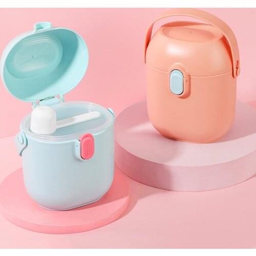Large Portable Airtight Baby Milk Powder Food Supplement Storage Rice Flour Box Spoon Cereal Infant Toddle Snacks Container