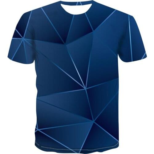 Color 20203d trendy mens T-shirt print round neck Pullover mens and womens versatile T-shirt s-6xl