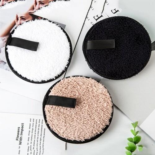 1PCS Lazy Makeup Remover Double-sided Microfiber Suede Makeup Remover Puff