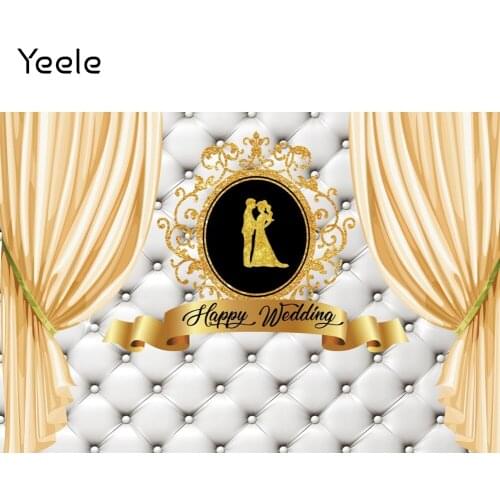 Yeele Weeding Photography Backdrop Photographic Props Golden Curtain Portrait Party Decor Background Photozone For Photo Studio