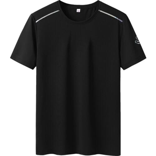 9XL Summer Men Sweatshirts Quickly Dry Short Sleeve T-shirt Casual Fitness Running Jogger Workout Gym Shirt Sportswear Plus Size