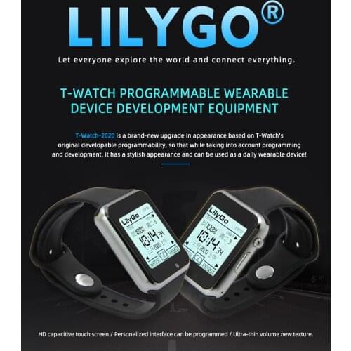 LILYGO® TTGO T-Watch-2020 ESP32 Main Chip 1.54 Inch Touch Display Programmable Wearable Environmental Interaction