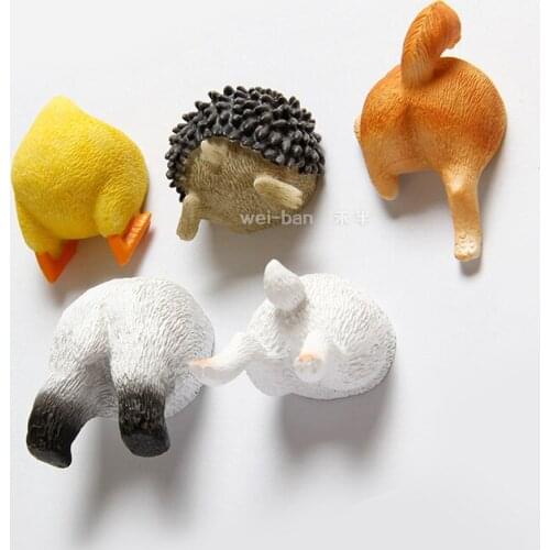 1pc Half body animal refrigerator magnet creative 3D magnet magnetic stickers cartoon cute children early education magnet