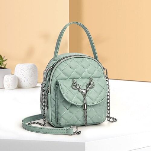 Fashion Women Messenger Bags Small Tassels Design Female Shoulder Bags Diamond Grain Chain Flap Sling Bag Handbag and Purse