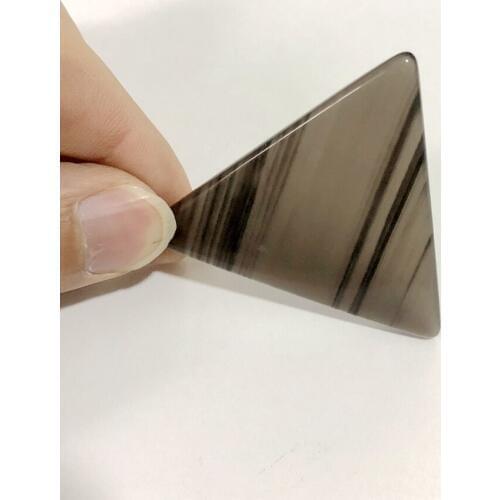Wholesale 1pcs Natural AAA Quality Ice Obsidian 52mm Triangle Stone Loose Beads,4.5mm Thickness