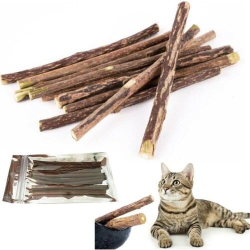 20Pcs Natural Catnip Pet Cat Molar Stick Chewing Cleaning Teeth Cat Toys Snacks Pet Cat Supplies Tooth Cleaning Rod