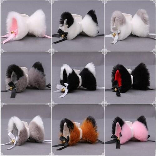 Plush Animal Ears Hairpins Lolita Sweet Fluffy Cat Fox Ear Cosplay Anime Hair Clips Party Costume Hair Accessories