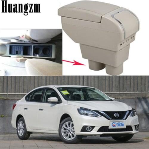 For Nissan Tiida armrest box 9 USB Nissan Sylphy armrests box
