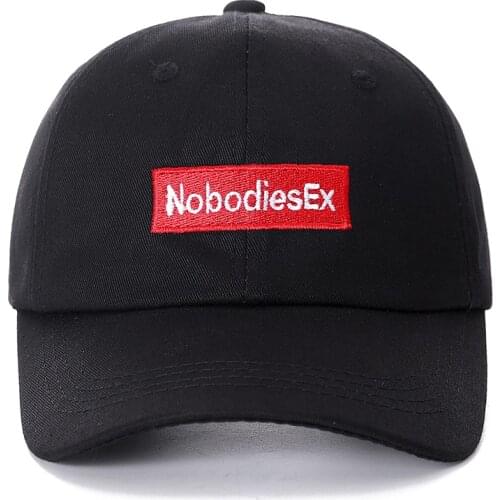 Dropshipping Letter NobodiesEx Snapback Cap Cotton Baseball Cap For Men Women Adjustable Hip Hop Dad Hat Bone Garros Casquette