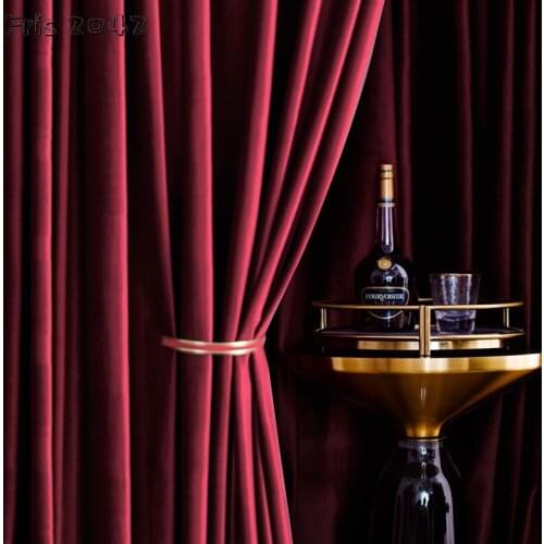 High Shading Luxury Velvet Blackout Windows Curtain Drape Panel For Living Room Bedroom Interior Home Decoration Solid Color