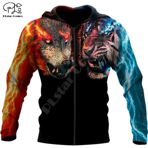 PLstar Cosmos Beautiful Tiger 3D Printed Animal Hoodies Sweatshirts Zip Hooded For Men And Women Casual Streetwear Style-T04