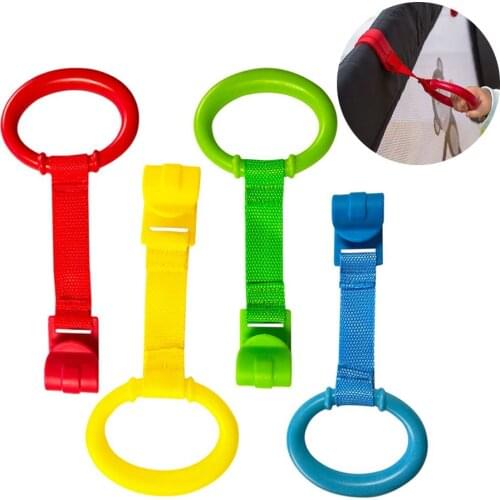 1/4 Pcs Pull Ring For Playpen Baby Crib Hooks General Use Hooks Baby Toys Pendants Bed Rings Hooks Hanging Ring Help Baby Stand