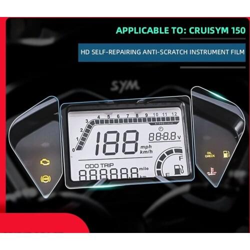 Motorcycle Speedometer Scratch Proof TPU Protection Film Dashboard Screen Instrument Film for SYM Fiddle 4