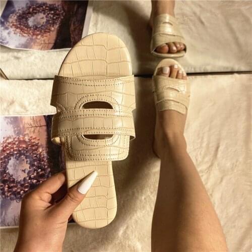 2021 Designer Slides Flip Flops Womens Slippers Shoes Ladies Flat Slippers Outdoor Comfort Beach Shoes Sandalias Mujer