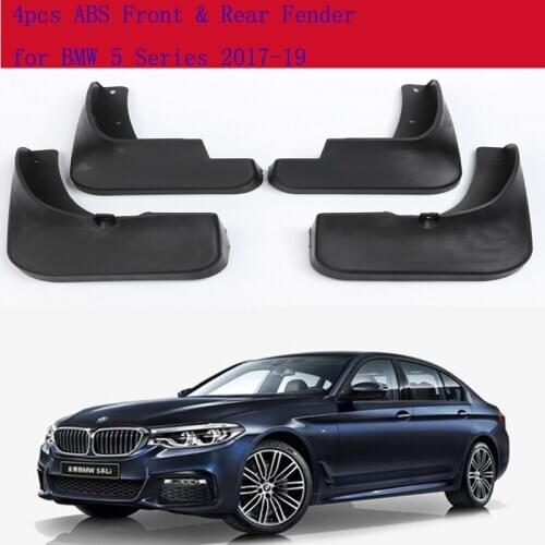4pcs ABS Front & Rear Fender for BMW 5 series 528Li 530Li 540Li 2017-19 Car Mud Flaps Splash Guard Mudguard Mudflaps