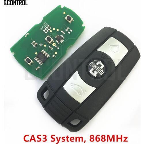 QCONTROL Car Remote Smart Key 868MHz for BMW 1/3/5/7 Series CAS3 X5 X6 Z4 Car Control Transmitter with Chip