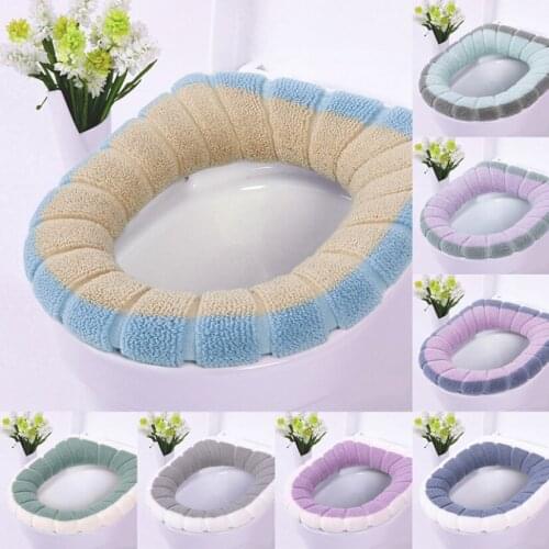 Toilet Seat Cover Pumpkin Type Universal Breathable Toilet Cushion Seat Case Closestool Mat Washable Bathroom Toilet Lid Pads