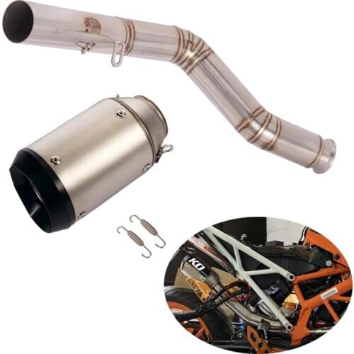 51mm Slip-on Exhaust Set Motorcycle Carbon Fiber Muffler Escape Modified No DB Killer for Duke 390 125 200 250 RC390 2017-2020