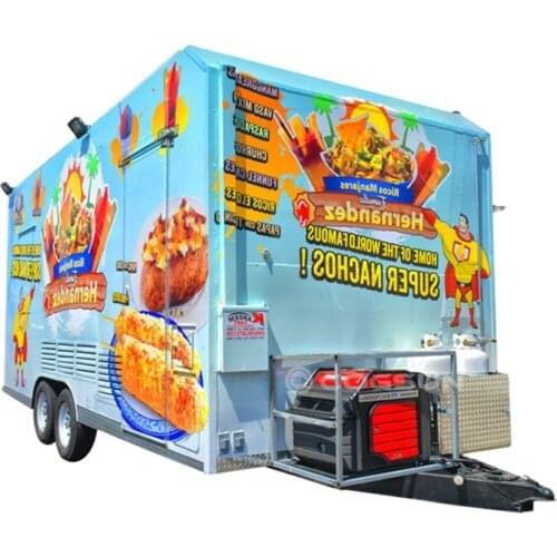 Ice cream trucks catering trailer retro food truck usa mobile food truck trailer for sale