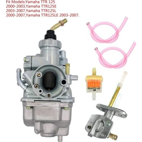 TTR125 Carburetor + Fuel Switch Valve Petcock for Yamahae TTR125 TTR-125 Carb Carburetor 2000-2007 Yamahae Motorcycle TTR125LE