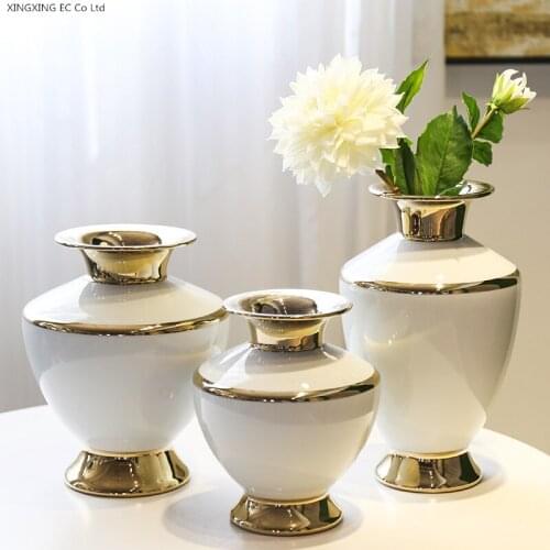 Vase Nordic Home Decoration Ceramic Crafts Living Room Office Study Furnishings Flower Arrangement Accessories Countertop Vase