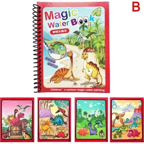 Coloring Book Magic Pen Painting Drawing Board for Kids Toys Magic Water Drawing Book Birthday Gift Repeated Reusable DU55