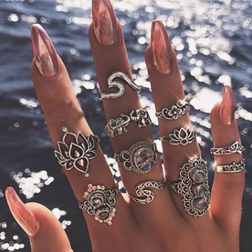 Matching rings set for women anillo bagues bohemian jewelry teen girls sieraden accesorios mujer fashion 2021 bijoux lgbt gift