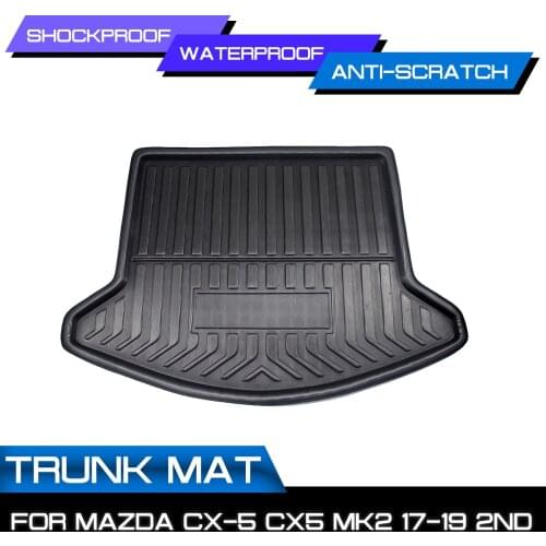 Rear Trunk Cover Matt Mat For Mazda CX-5 CX5 MK2 2019 2018 2017 2nd Cargo Liner Boot Tray Floor Carpet Kick Pad Mud Non-slip Mat