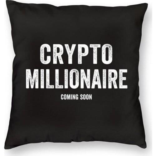 Custom Crypto Bitcoin Cryptocurrency Square Throw Pillow Cover Home Decorative 3D Two Side Printing Btc Cushion Cover for Car