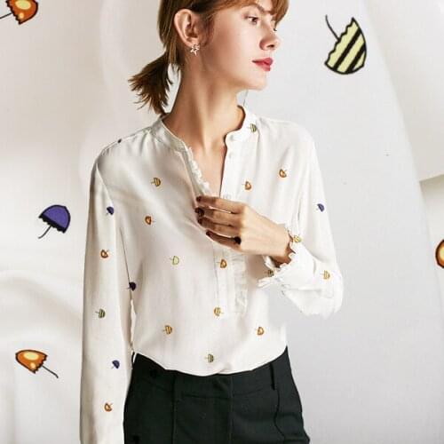 Mini umbrella fashion printed soft cotton fabric Cloth-to-body comfortable rayon cotton fabric