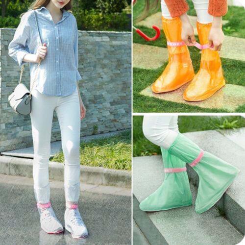 Reusable Rain shoes cover Women/men/kids children thicken waterproof Boots Cycle Rain Flat Slip-resistant Overshoes