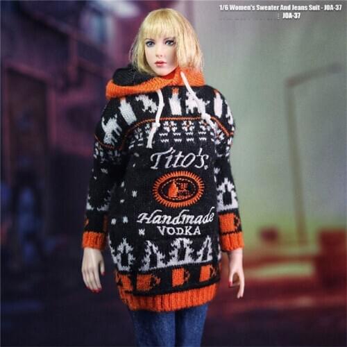 Scale 1/6 Female Soldier Model Casual Sweater Suit Be Matched For PH Body In Stock