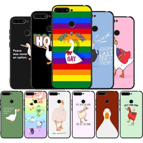 Goose To Honk or Not Black TPU Silicone Soft Phone Case For Honor 8X 9 8 10 20 30 Lite Pro MATE 9 10 20 30 Pro Lite