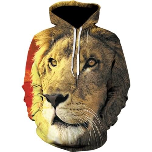Novelty Flame Lion Hoodie Mens Animal Clothes Hoodie funny Sweatshirt 3D print Sportswear Unisex clothing autumn winter hoodies