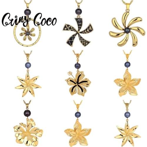 SophiaXuan Hawaiian Sunflower Pearl Choker Necklace Metal Plant Flower Chains Necklaces Gold New Wholesale for Women Style